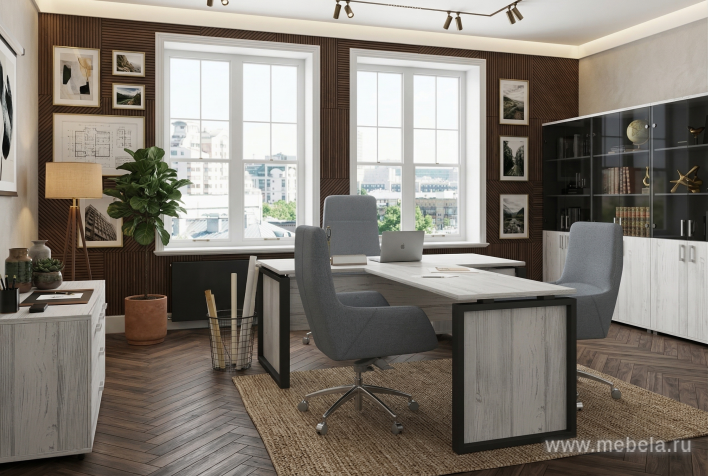 Стол переговорный (металлик , белый, антрацит)