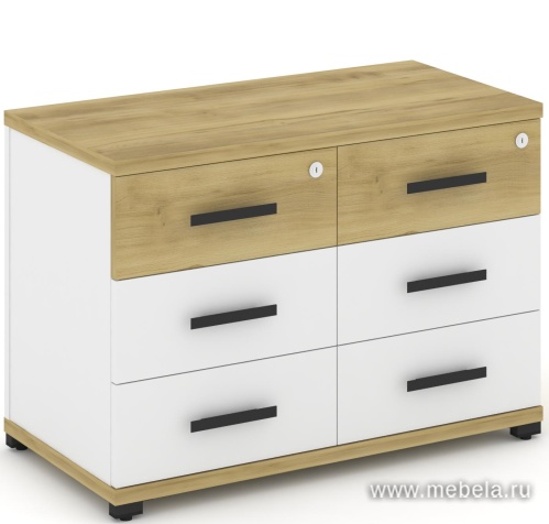 Тумба приставная широкая 6 ящиков.