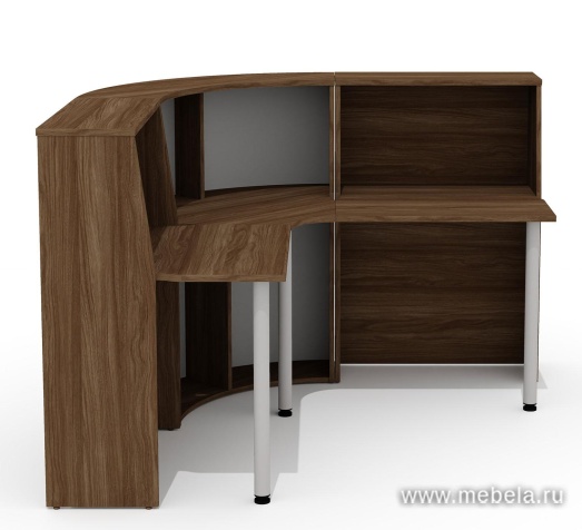 Стойка ресепшн, угловая с опорами