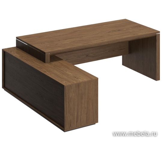 Стол руководителя левый на опорной тумбе