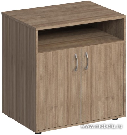 Офисная тумба для оргтехники, с нишей и распашными дверцами