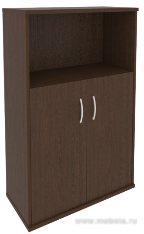 Офисный шкаф средний широкий (2 низкие двери ЛДСП)