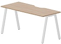 Стол рабочий на металлокаркасе (А-опоры / с эргономичным вырезом)