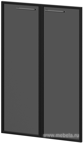 Комплект фасадов средних стекло в ал. раме
