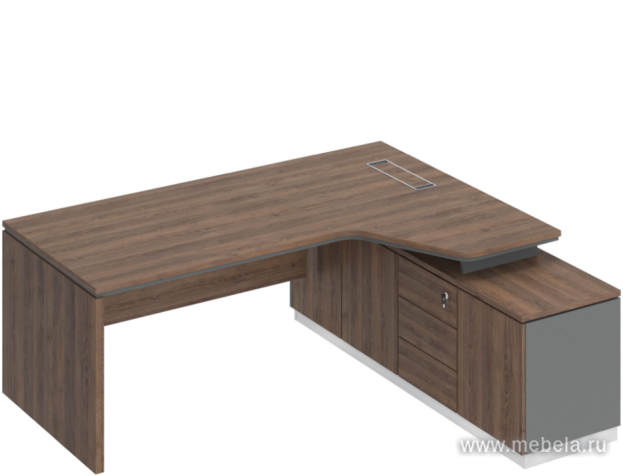 Стол на опорной тумбе (правый)