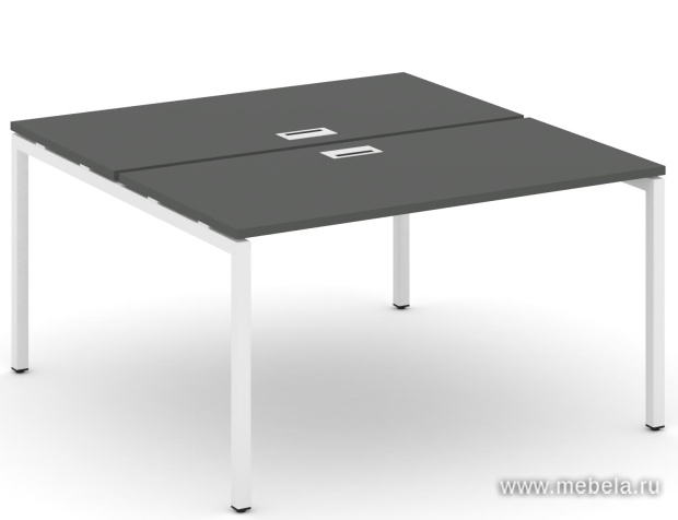 Рабочая станция двухсторонняя на П-образных опорах 40х40