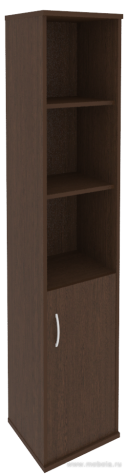 Офисный шкаф узкий полуоткрытый, Л/Пр.