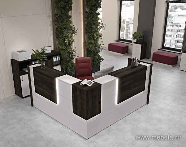 Ресепшен угловой г-образный с внешним углом 7
