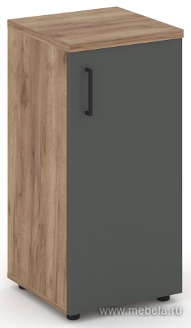 Офисный шкаф низкий узкий левый / правый (1 низкий фасад, задняя стенка ЛДСП)