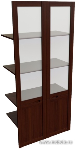 Наполнение двухстворчатого шкафа со стеклом