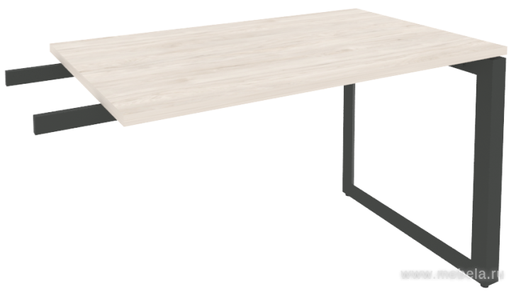 Брифинг-приставка к столу на О-образном металлокаркасе