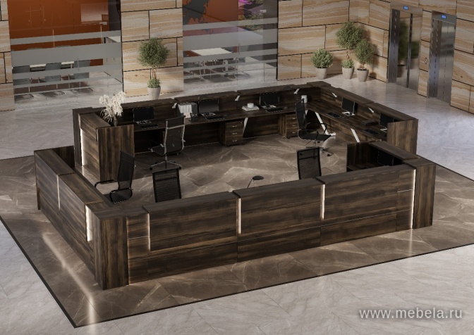 Ресепшен угловой г-образный с внешним углом 7