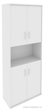 Офисный шкаф закрытый + открытая полка