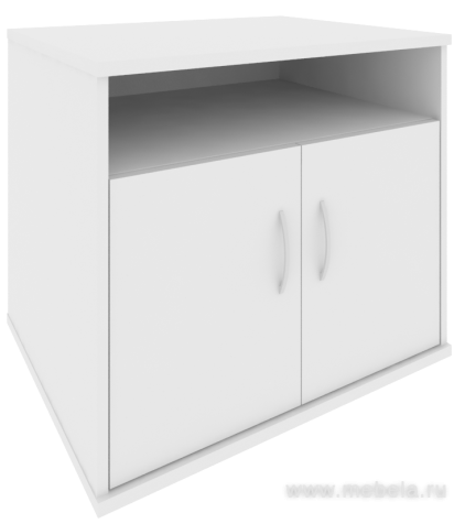 Офисная тумба для оргтехники, с нишей и распашными дверцами