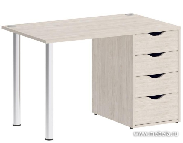 Стол компьютерный на металлокаркасе с тумбой