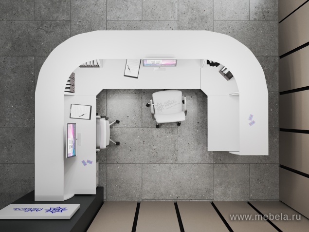 Стойка ресепшн угловая ХДФ (без полки)