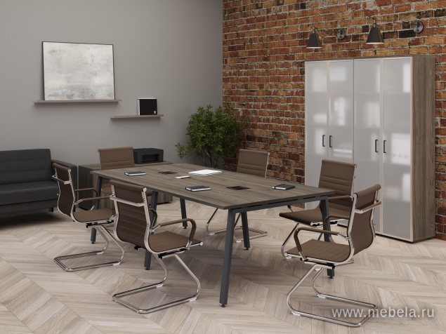 Рабочая станция двухсторонняя на П-образных опорах 40х40