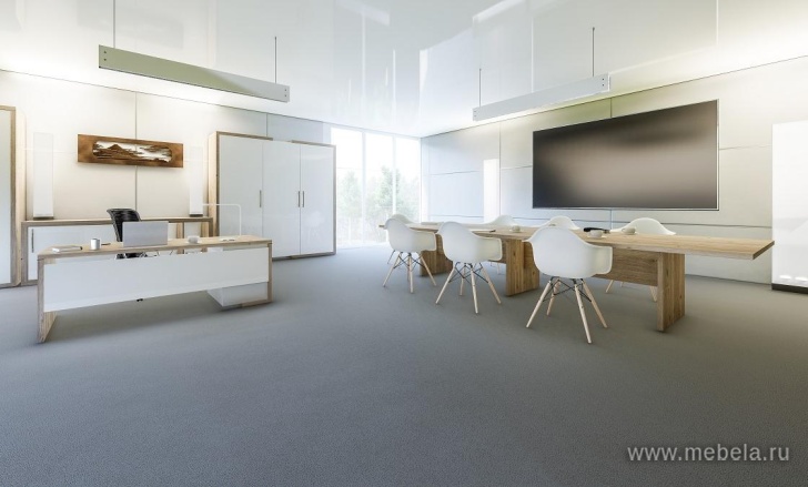 Стол руководителя с опорной тумбой (левый/правый)