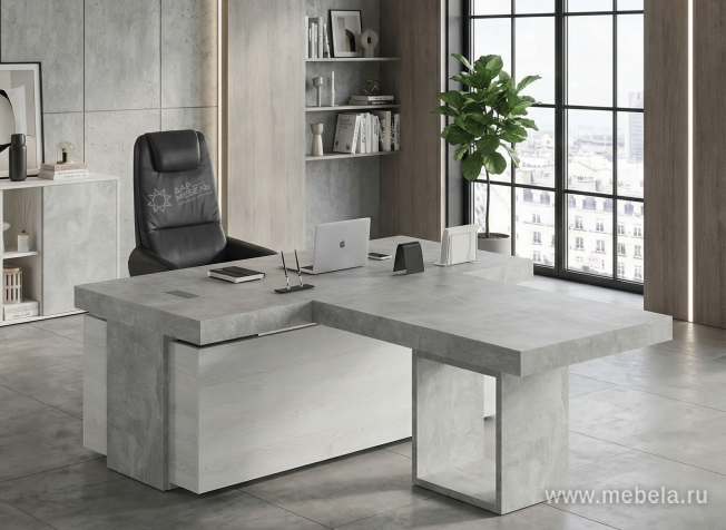 Офисный шкаф высокий 3 створки, с нишей