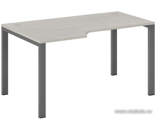 Стол эргономичный левый на металлоопорах