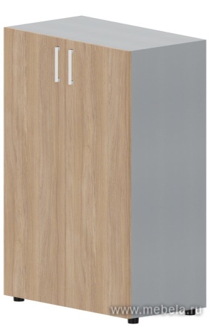 Офисный шкаф для документов (2 полки, ручки - хром)