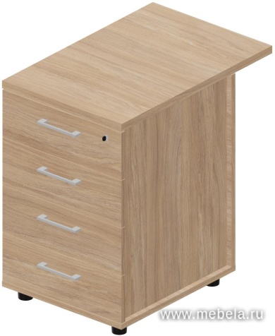 Тумба приставная (4 ящика, с ручками)