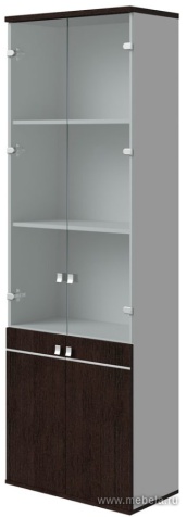 Офисный шкаф для бумаг со стеклом