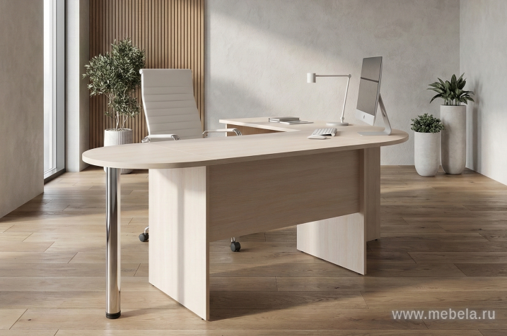 Экран настольный без кронштейнов для стола длиной 120 см.