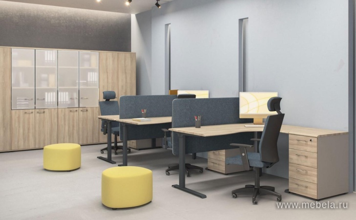 Стол письменный 100 на каркасе МL (2 скоса)