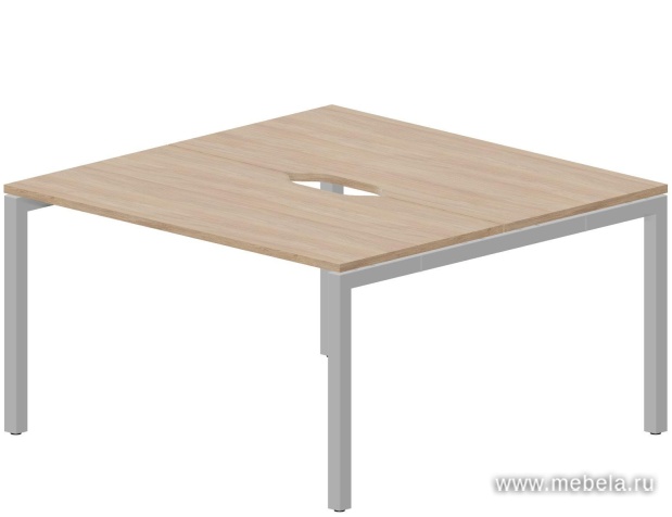 Составной стол на 2 рабочих места (2 эргономичных выреза)