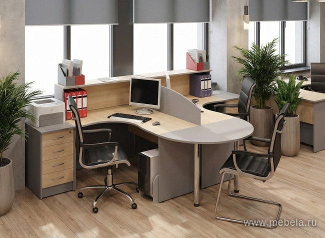 Стол письменный на L-образном металлокаркасе