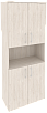 Офисный шкаф высокий широкий (4 низких фасада ЛДСП)