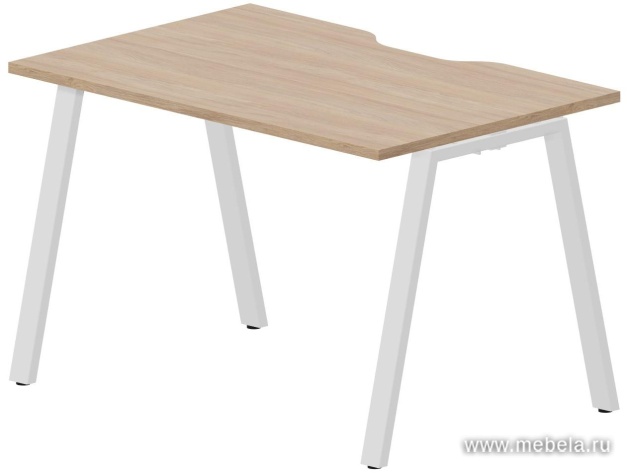 Стол рабочий на металлокаркасе (А-опоры / с эргономичным вырезом)