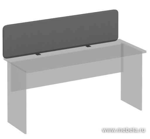 Экран настольный фронтальный тканевый, для стола на ЛДСП - 160