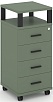 Тумба мобильная  4 ящика. С надставкой.