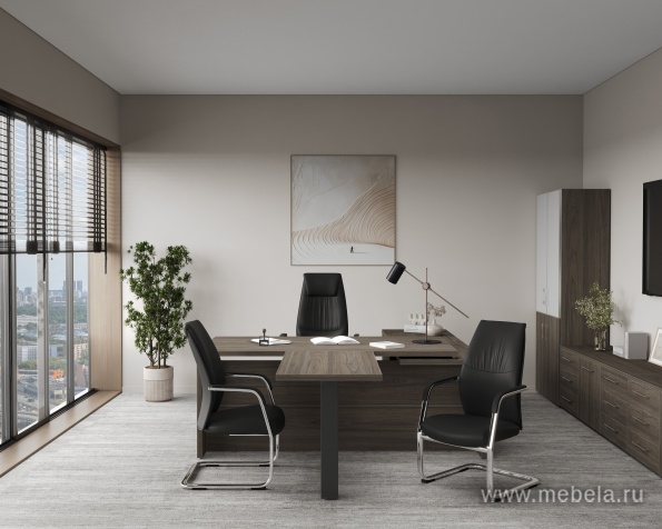 Офисный шкаф узкий полуоткрытый Л/ПР