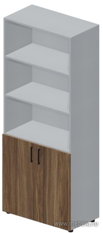 Офисный шкаф для документов (4 полки, ручки - хром)