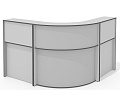 Стойка ресепшн, угловая с опорами
