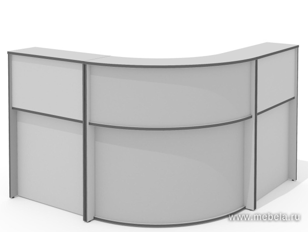 Стойка ресепшн, угловая с опорами