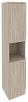 Офисный шкаф высокий узкий лев./прав. (2 низких фасада ЛДСП)