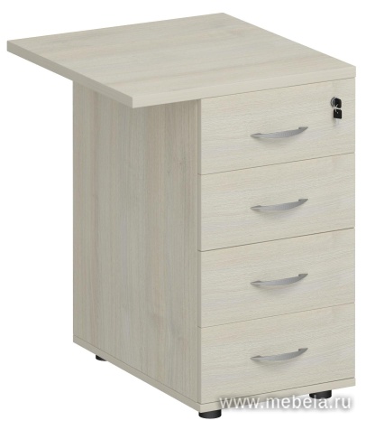 Брифинг-приставка с тумбой 4-ящичной с замком