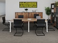 Стол переговорный на П-образных опорах 40х40