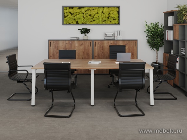 Стол переговорный на П-образных опорах 40х40