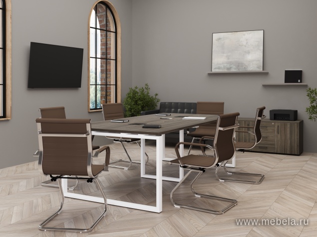 Рабочая станция двухсторонняя на П-образных опорах 40х40