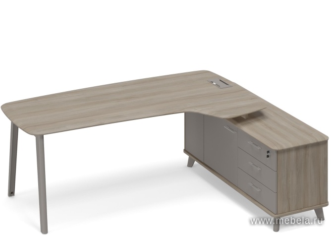 Стол эргономичный на опорной тумбе (тип 4) правый