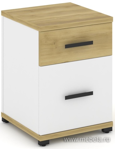Тумба опорная/приставная 1 ящик + 1 распашной фасад.