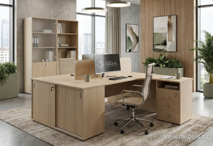 Офисный шкаф для документов высокий полузакрытый