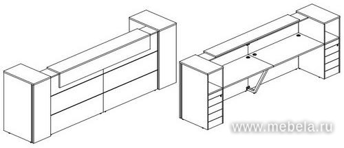 Стойка ресепшен прямая №11