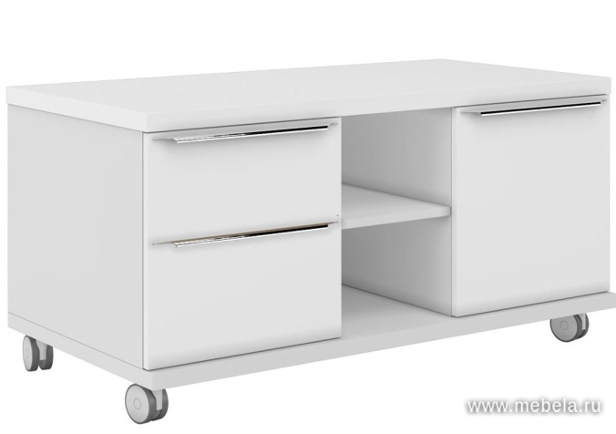 Тумба мобильная 2 ящика и дверь (правая)