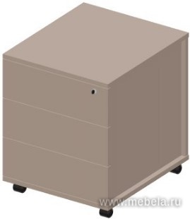 Тумба мобильная усиленные колёса (3 ящика) без ручек